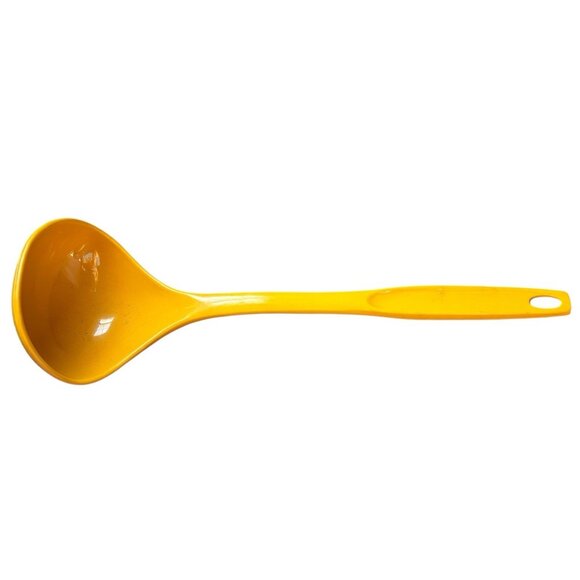 Vintage FOLEY Yellow Plastic Soup Stew Ladle Dipper Serving Spoon - Picture 1 of 4